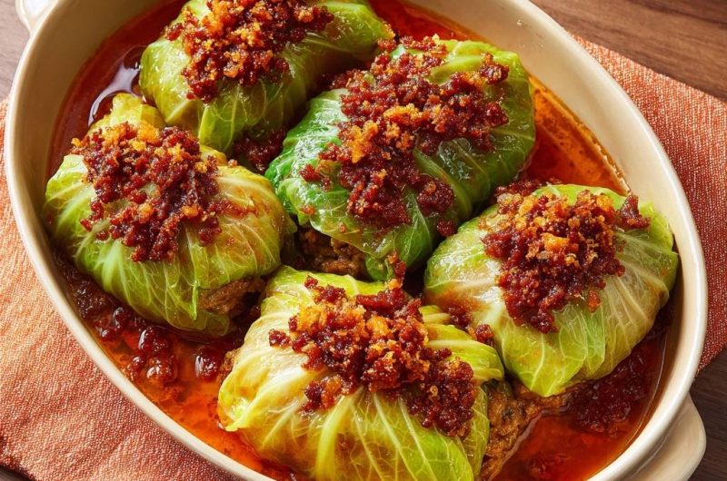 Würzige Hack-Kohlrouladen