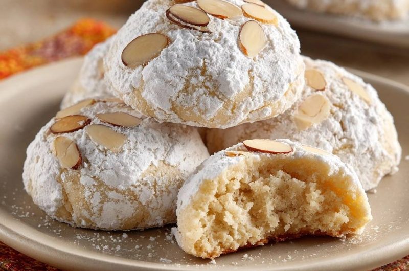 Zarte Puderzucker-Mandelkekse (Nie wieder flache Kekse!)