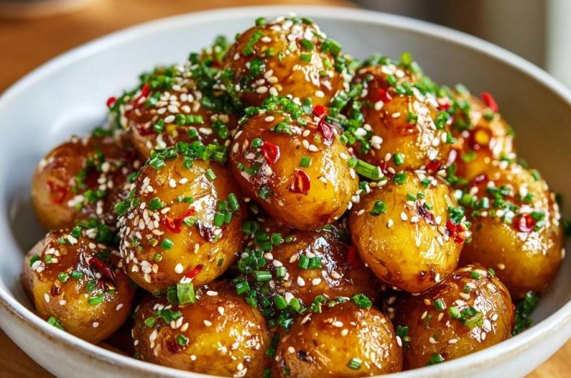 Glasierte Babykartoffeln