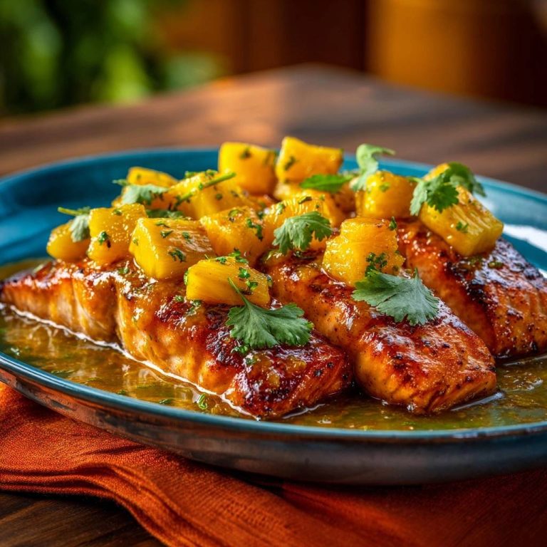 Ananas-glasiertes Lachsfilet Rezept