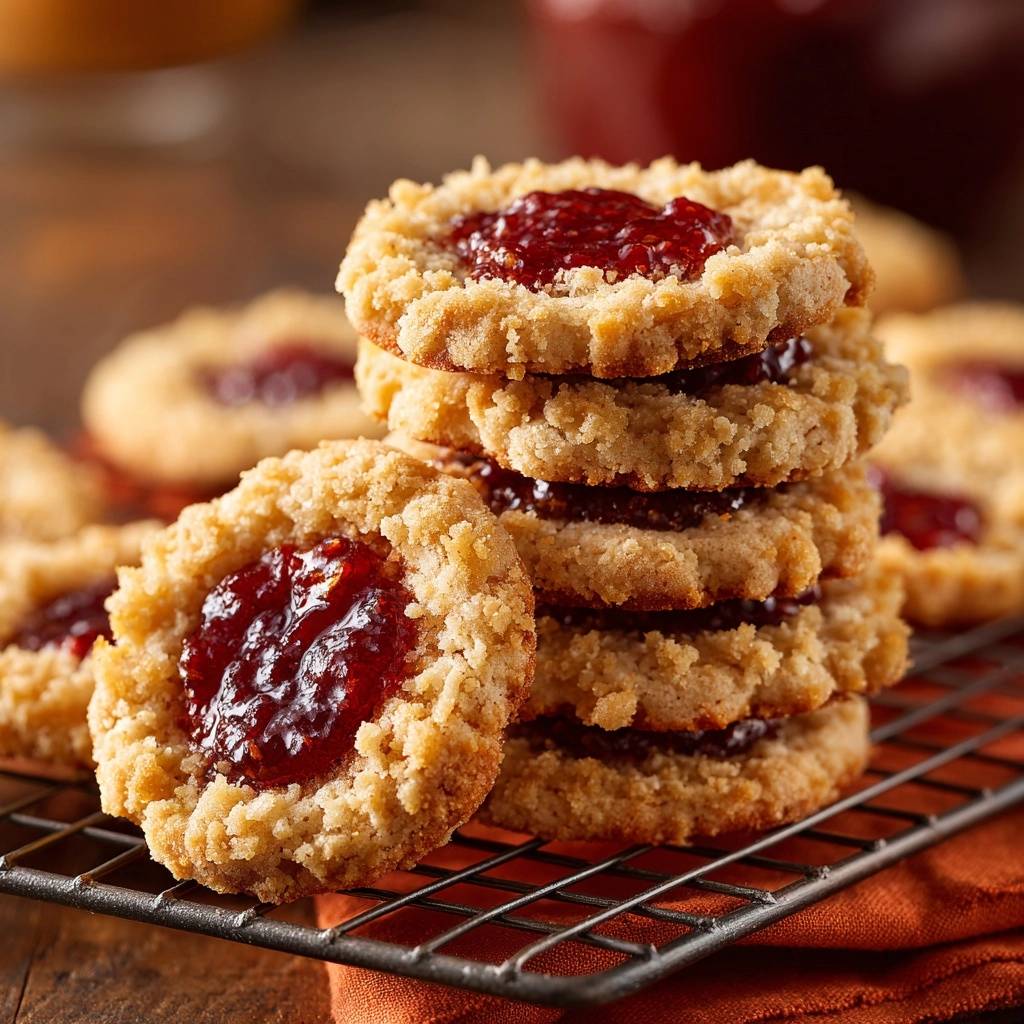 Sandige Himbeermarmeladenkekse (Endlich knusprige Krümelränder!)