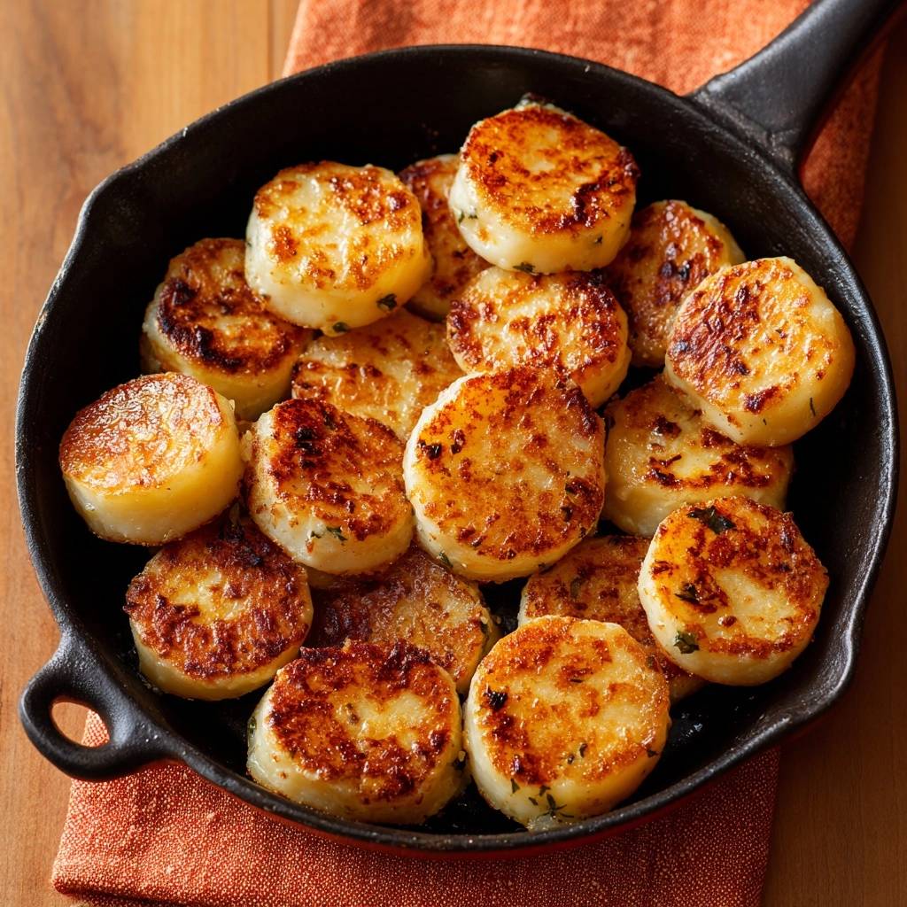 Knusprig gebratene Jakobsmuscheln