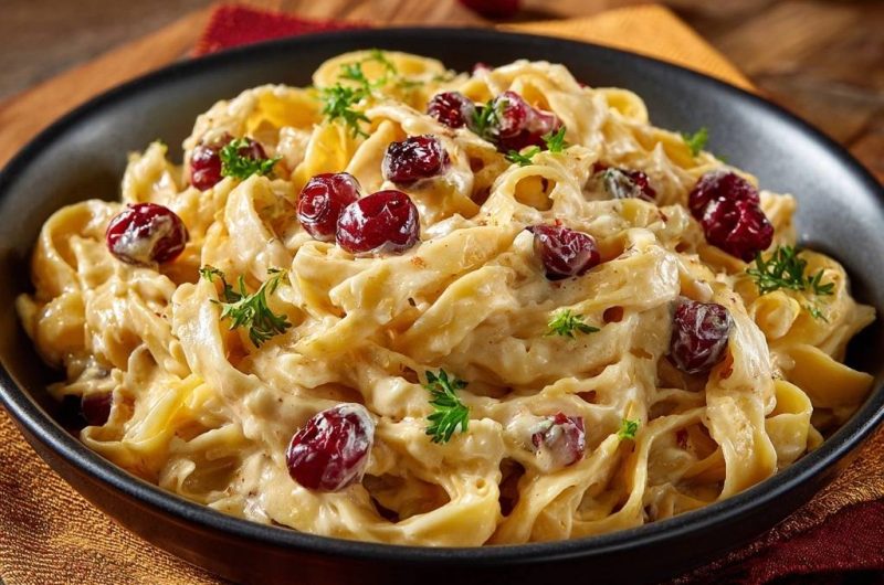 Cremige Cranberry-Tagliatelle (Keine geronnene Soße mehr durch saure Beeren)