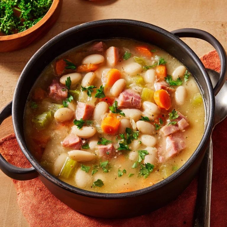 Cremiger Bohneneintopf mit Räuchertofu, Karotten und Lauch