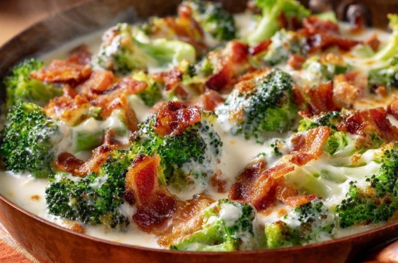 Cremiger Brokkoli mit Bacon