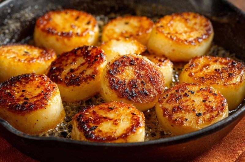 Knusprig gebratene Jakobsmuscheln