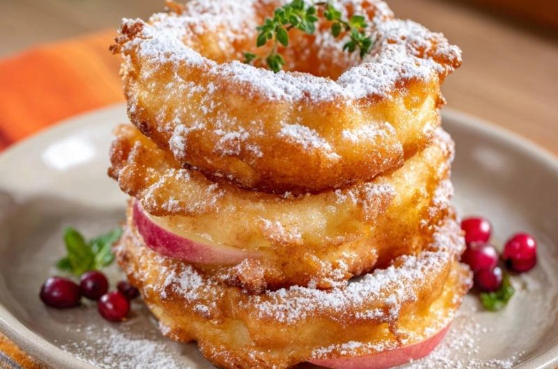 Knusprige Apfelringe