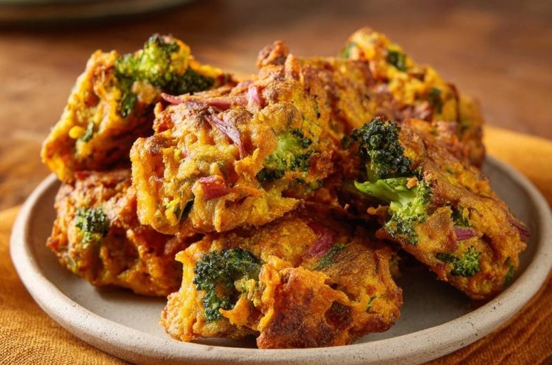 Knusprige Brokkoli-Pakoras (Nie wieder matschiges Inneres!)