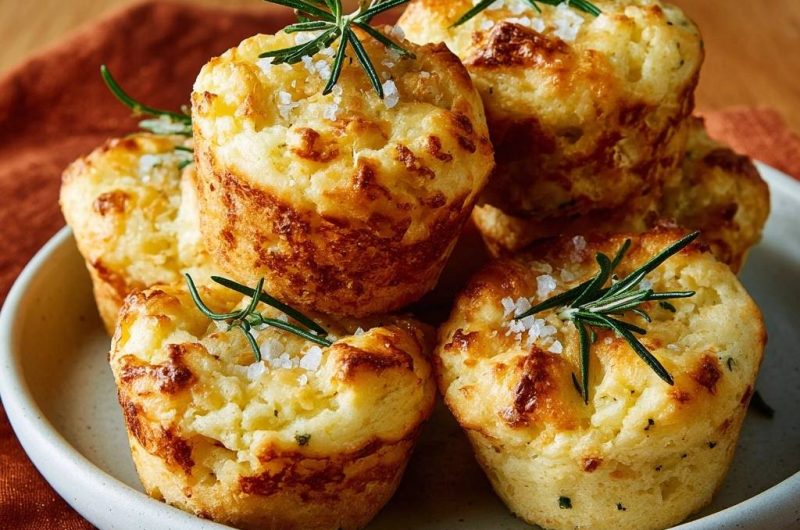 Knusprige Käse-Rosmarin-Muffins (Garantiert jedes Mal fluffig)