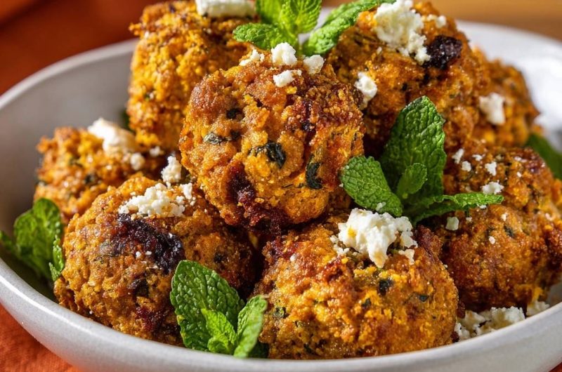 Knusprige Kürbis-Spinat-Bällchen