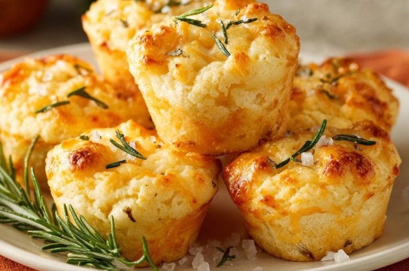 Knusprige Rosmarin-Käse-Muffins (Nie wieder flache Muffins!)