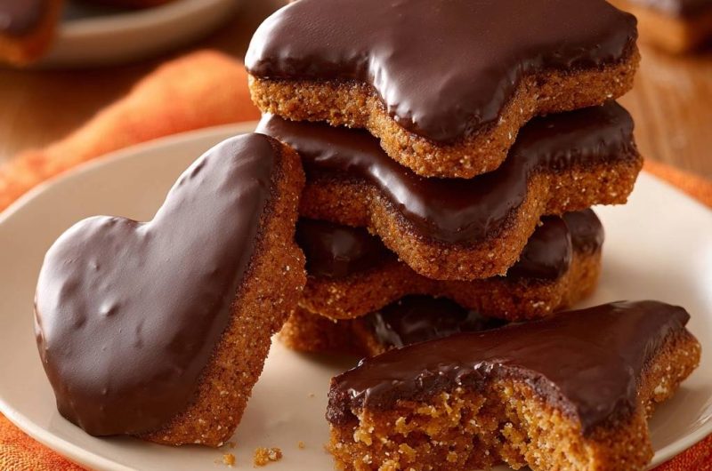 Knusprige Schoko-Lebkuchensterne & -Herzen (Nie wieder weiche Lebkuchen!)