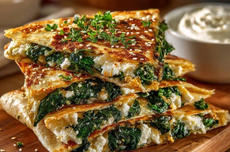 Knusprige Spinat-Feta-Dreiecke