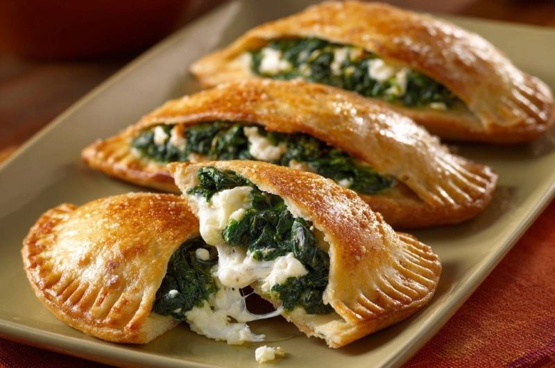 Knusprige Spinat-Feta-Taschen