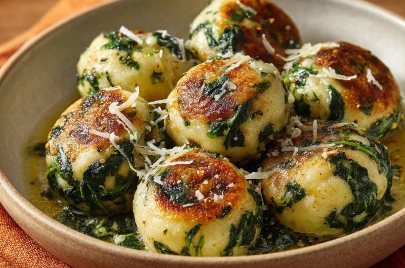 Knusprige Spinat-Gnocchi
