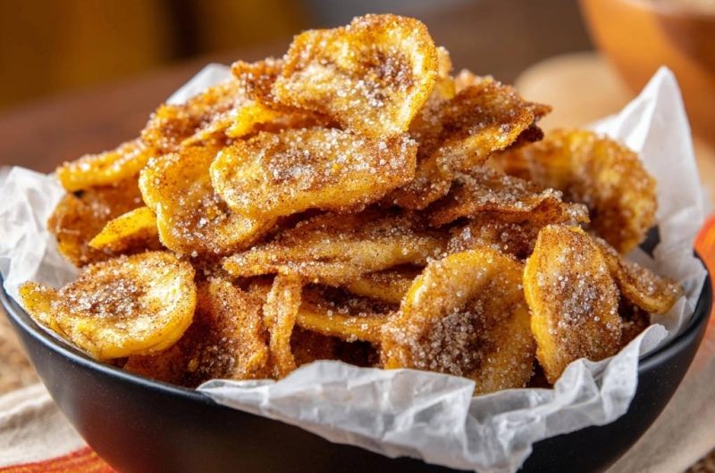 Knusprige Zimt-Bananen-Chips