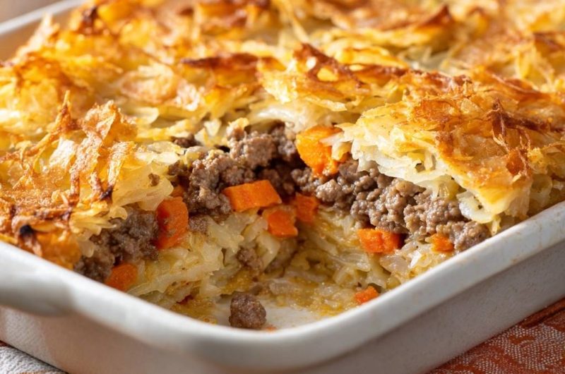 Knuspriger Kartoffel-Hack-Auflauf