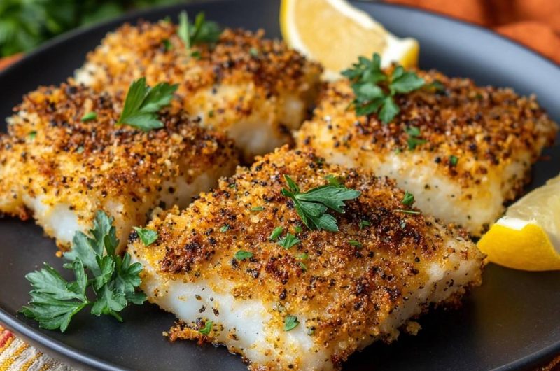 Knuspriger Sesam-Paniertes Fischfilet