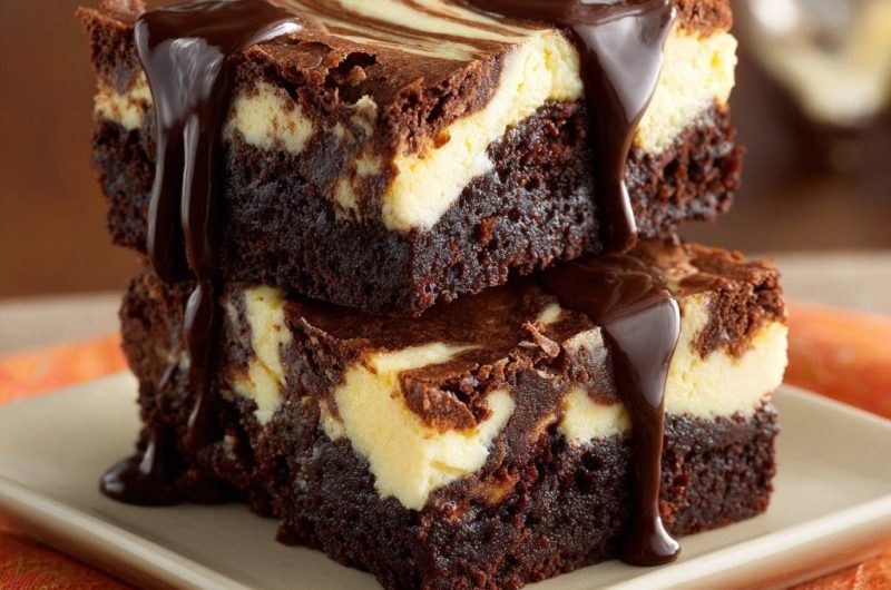 Marmor-Cheesecake-Brownies (Nie wieder sinkender Käse!)