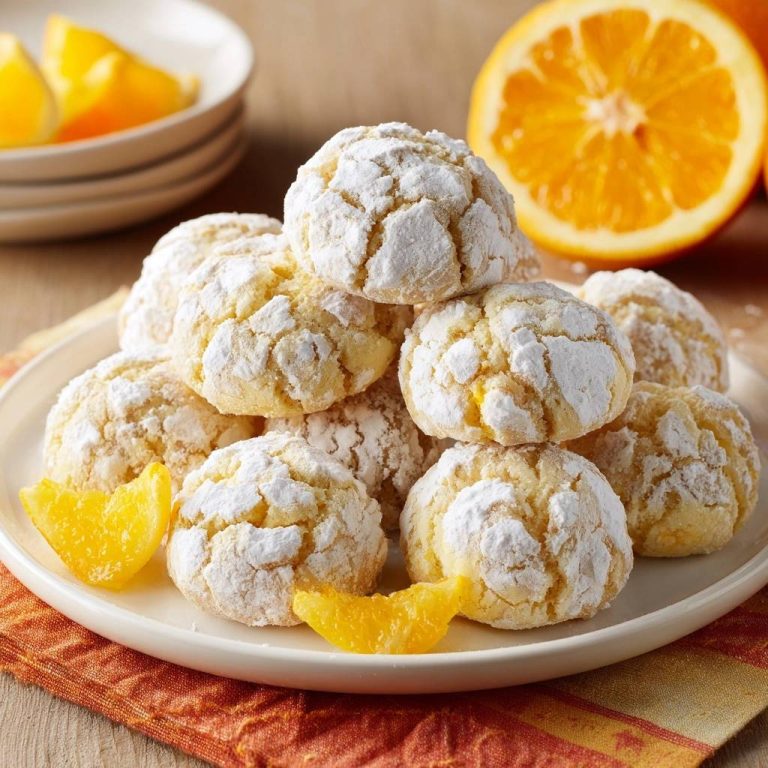 Orangen-Crinkle-Kekse (Nie wieder flache Crinkles!)