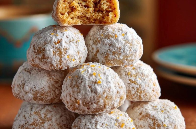 Orangen-Nuss-Schneebälle (Nie wieder bröseliger Teig!)