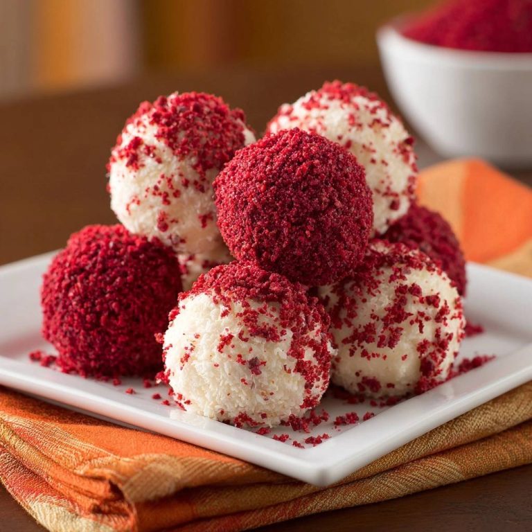 Rote Kokos-Trüffel (Nie wieder abfallender Überzug!)