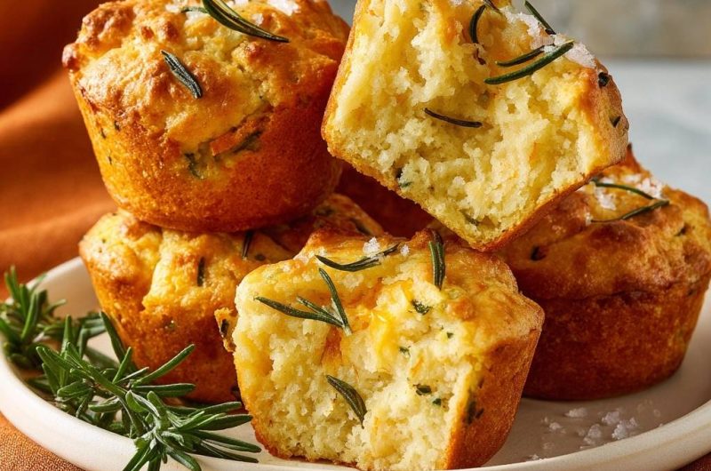 Rustikale Rosmarin-Käse-Muffins (Garantiert jedes Mal fluffig)