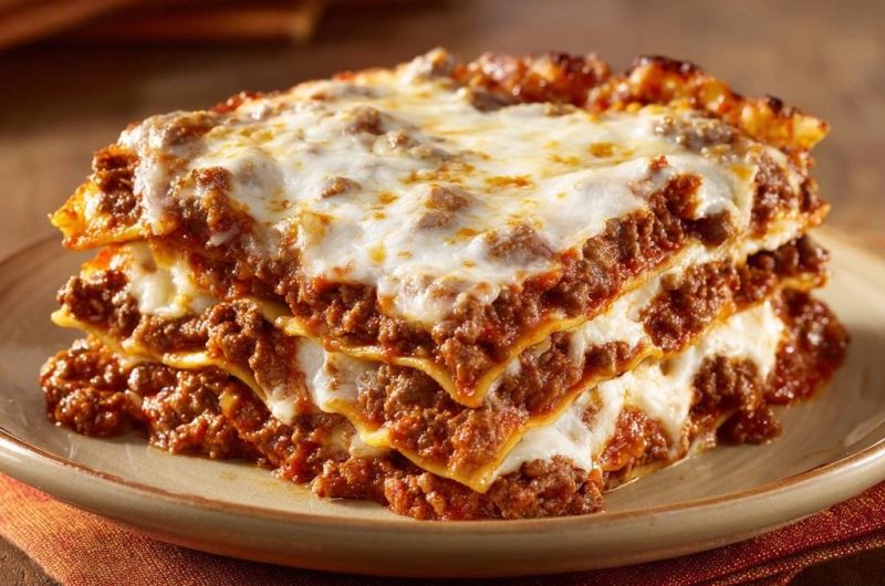 Saftige Rindfleisch-Lasagne (Nie wieder matschige Nudeln)