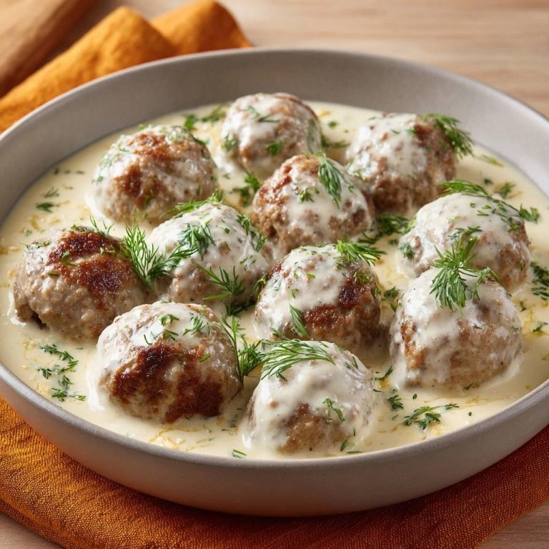 Schwedische Fleischbällchen in cremiger Dillsoße