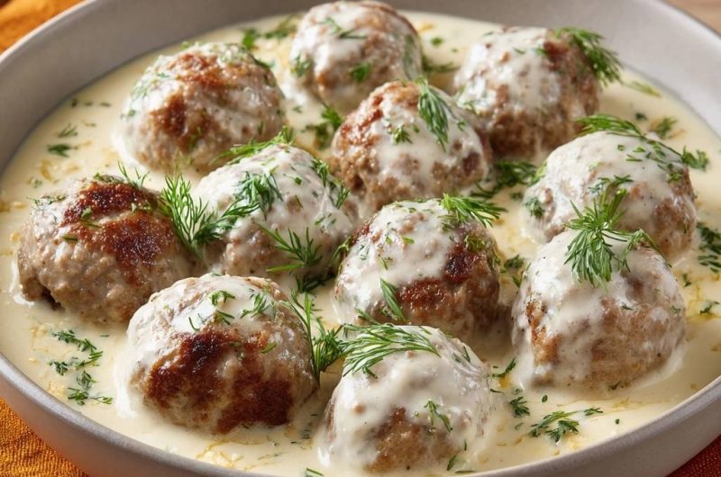Schwedische Fleischbällchen in cremiger Dillsoße