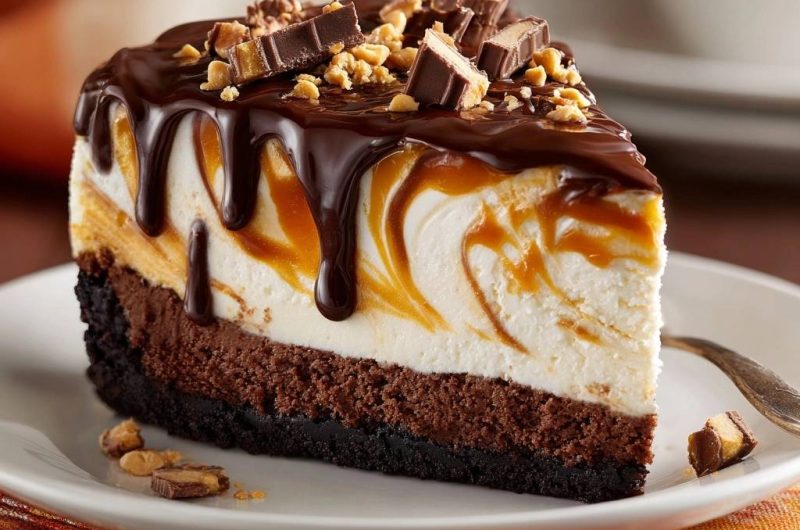Snickers Cheesecake (Nie wieder Risse!)