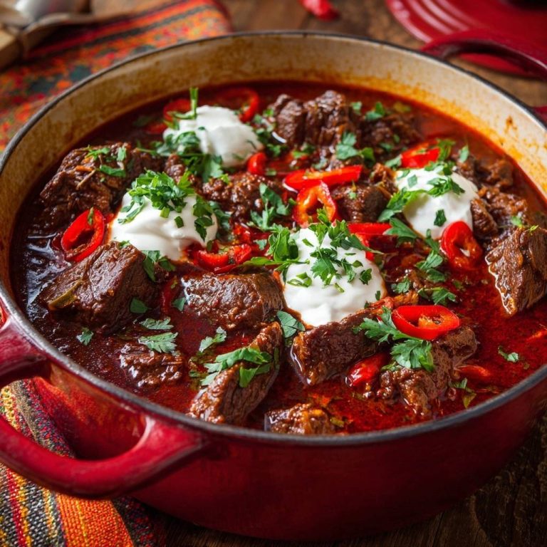 Ungarisches Paprikagulasch (Nie wieder zähes Fleisch!)