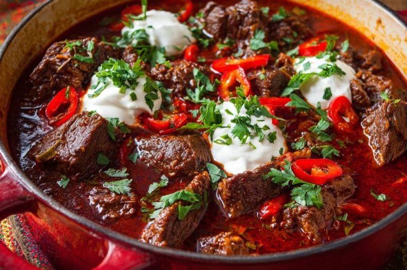 Ungarisches Paprikagulasch (Nie wieder zähes Fleisch!)