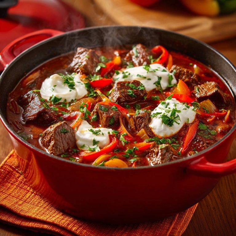 Ungarisches Paprikagulasch: Zartes Fleisch garantiert!