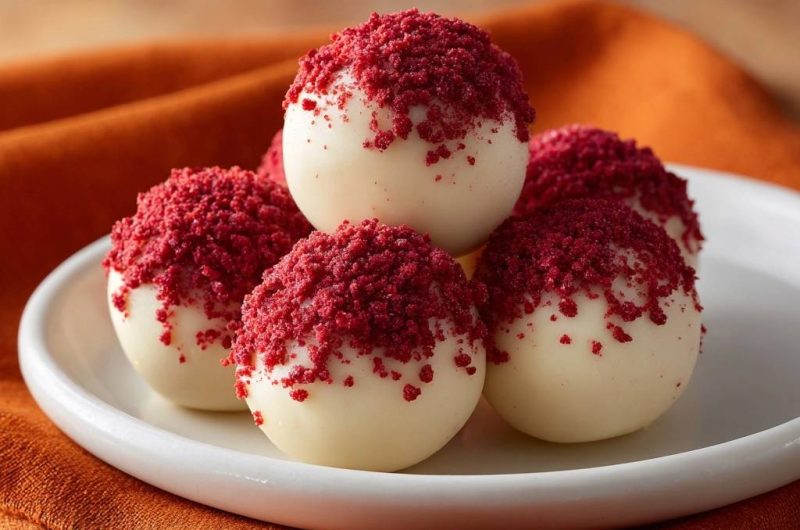 Weiße Himbeer-Schoko-Trüffel (Nie wieder klebende Masse!)