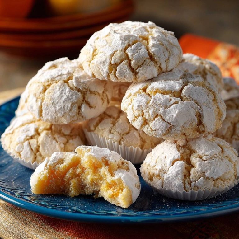 Zitronen-Crinkle-Kekse (Nie wieder flache Kekse!)