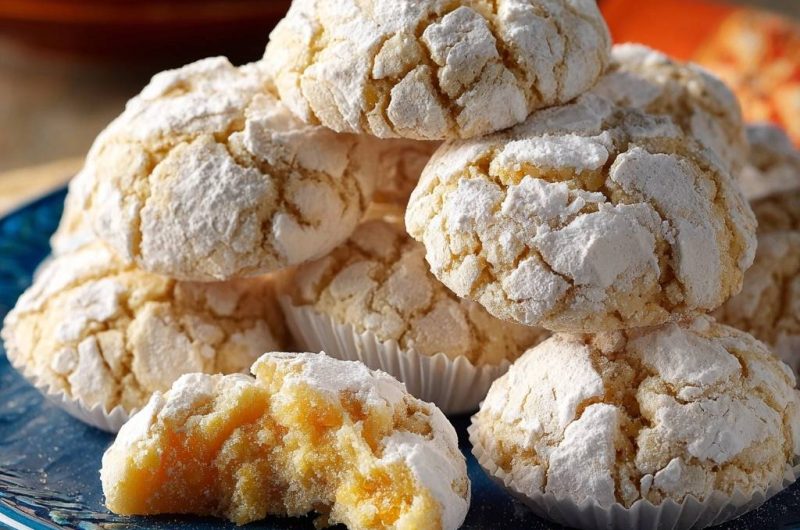 Zitronen-Crinkle-Kekse (Nie wieder flache Kekse!)