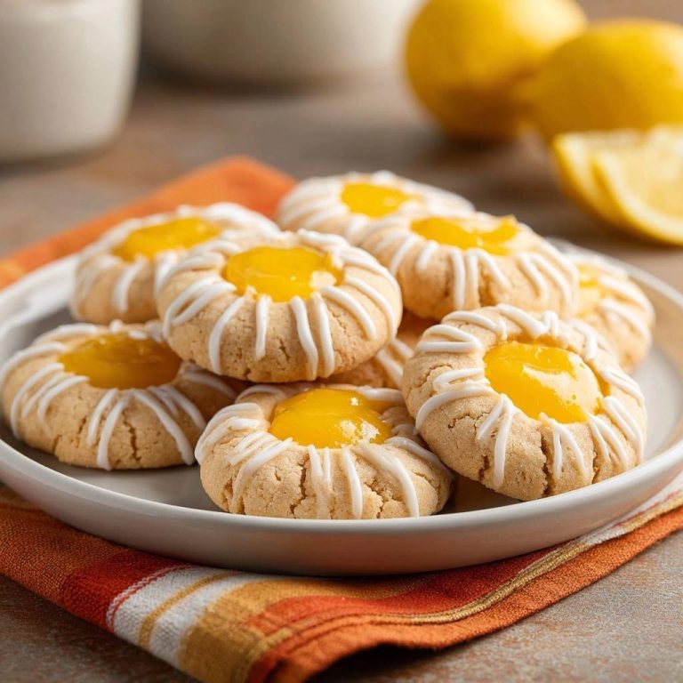 Zitronen-Curd-Thumbprint-Kekse (Nie wieder auslaufende Füllung!)