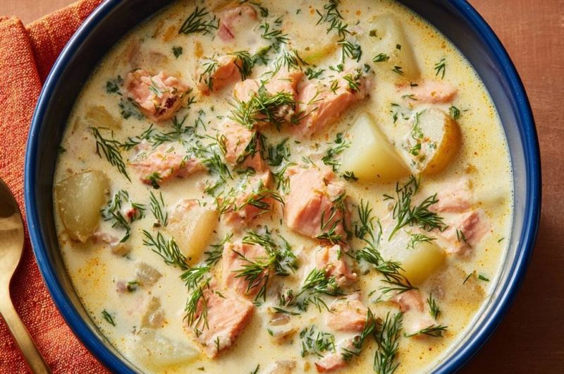 Lachs-Kartoffelsuppe