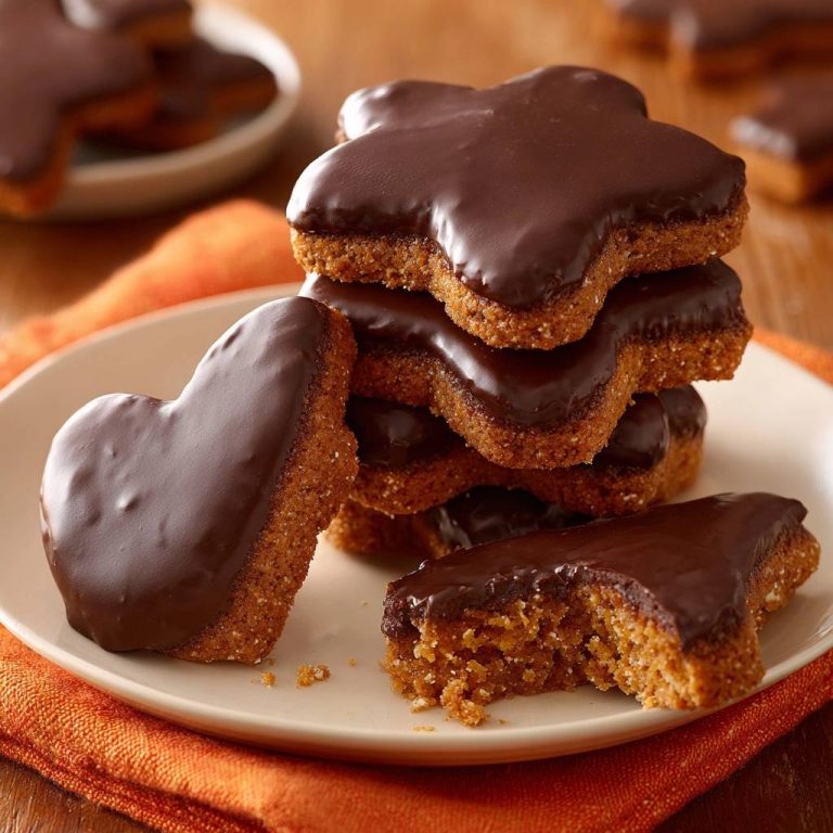 Knusprige Schoko-Lebkuchensterne & -Herzen, angeschnitten, zeigen die perfekte Textur und den saftigen Kern dieser traditionellen Weihnachtsleckerei.
