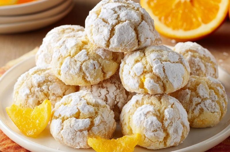 Orangen-Crinkle-Kekse