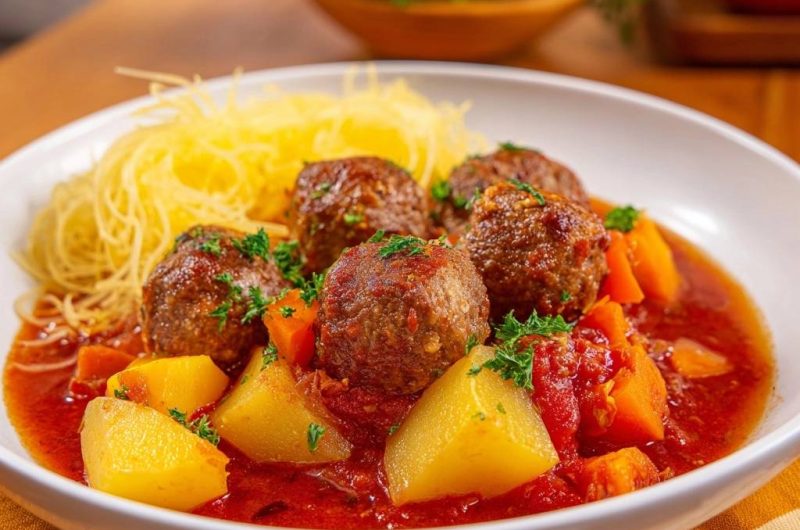 Fleischbällchen in Tomaten-Kartoffel-Soße