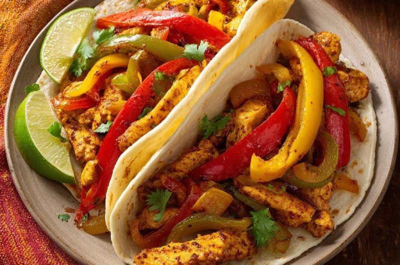 Hähnchen-Fajita-Tacos