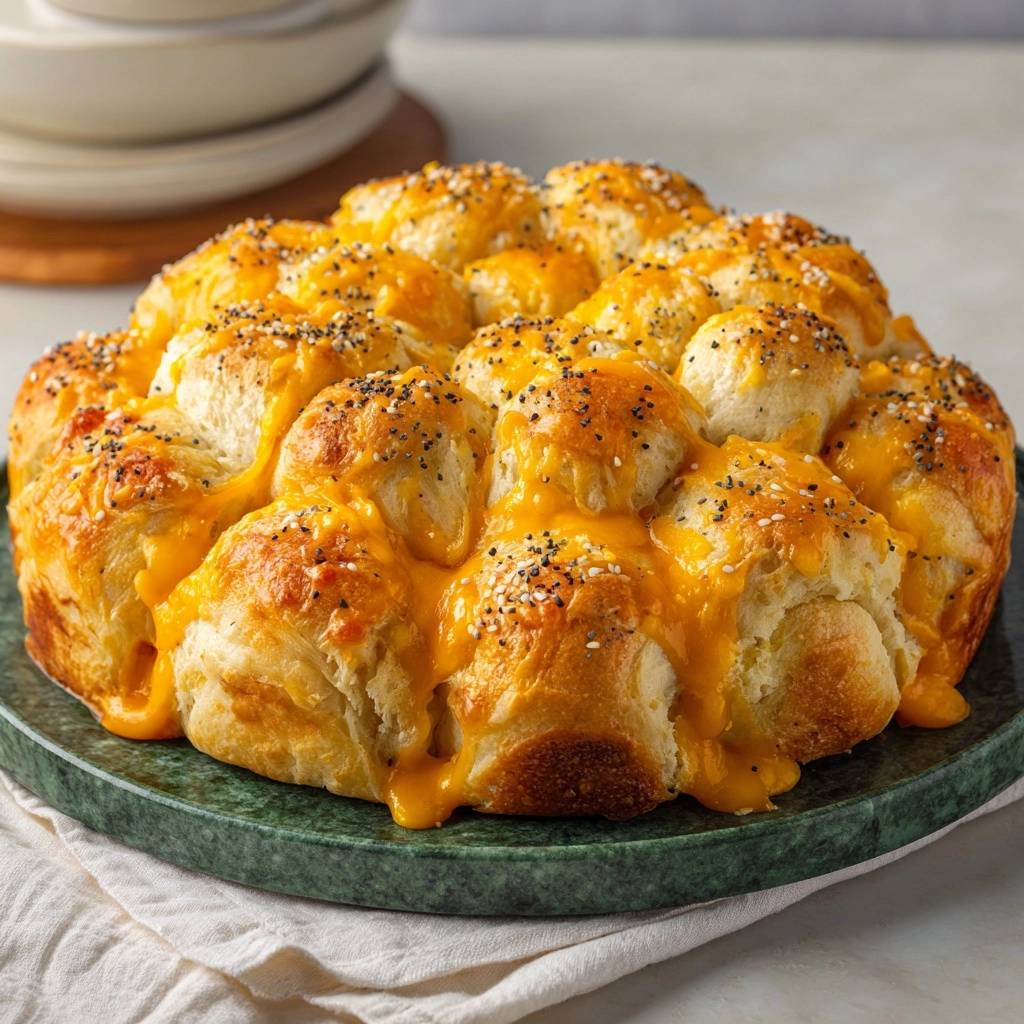 Herzhaftes Cheddar Zupfbrot