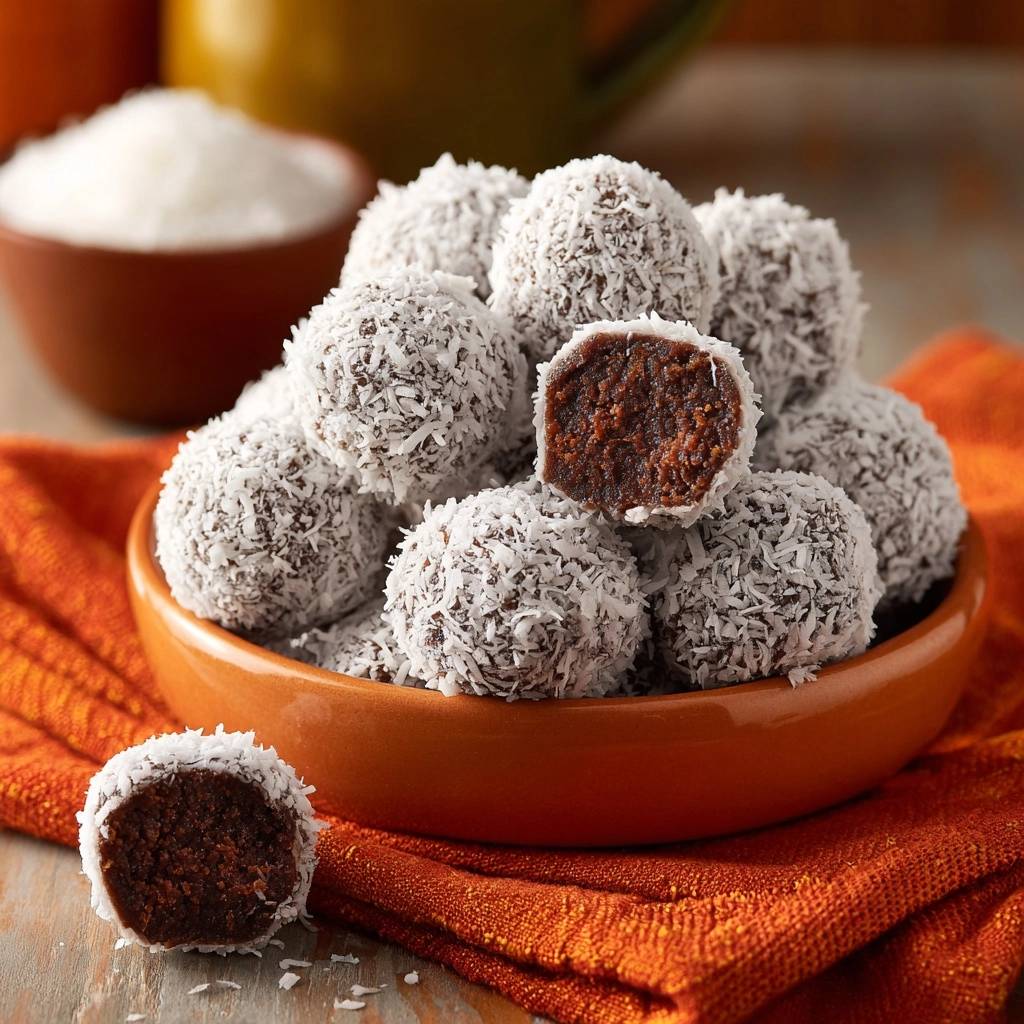 Saftige Kokos-Dattel-Karotten-Bällchen