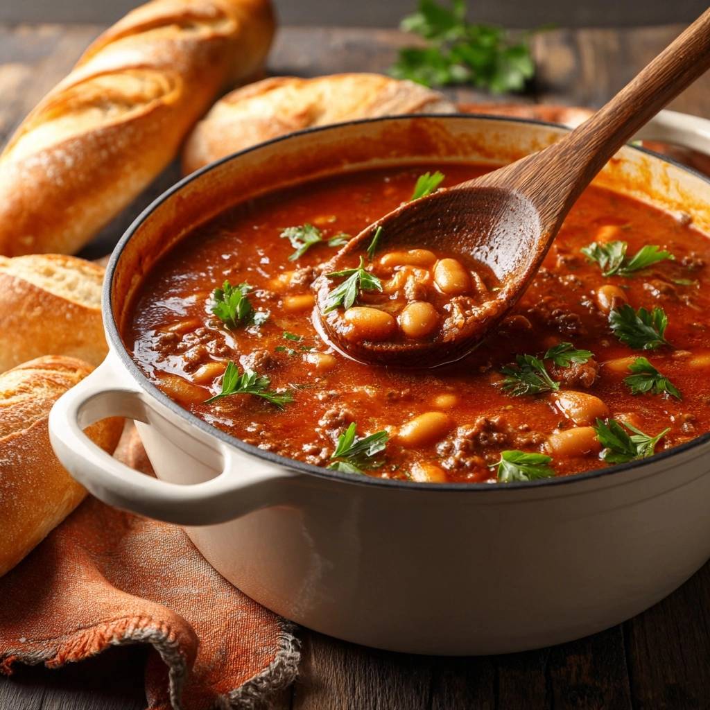 Herzhafter Bohneneintopf mit Rinderhack