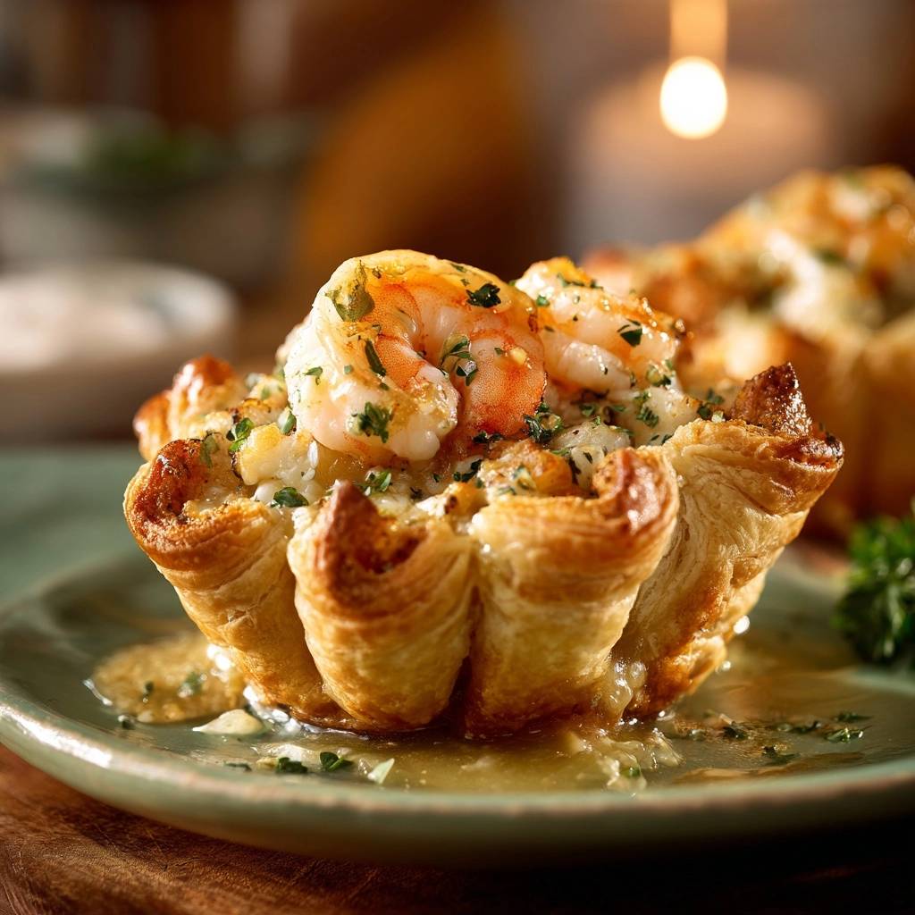 Knusprige Garnelen-Blätterteig-Törtchen (Der Anti-Matsche-Boden)