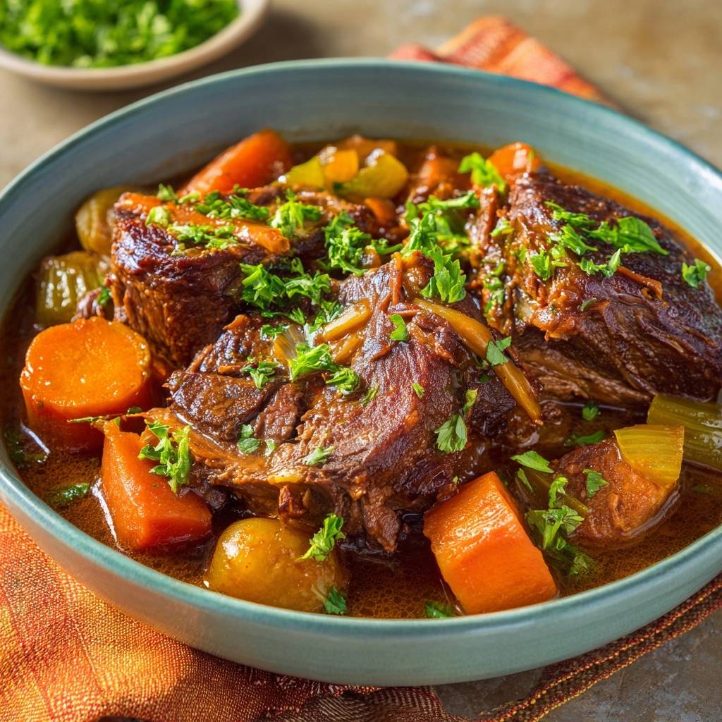 Zartes Rindgulasch mit Karotten und Sellerie