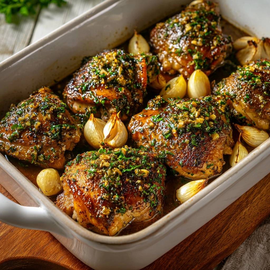 Knoblauch-Kräuter-Hähnchen aus dem Ofen