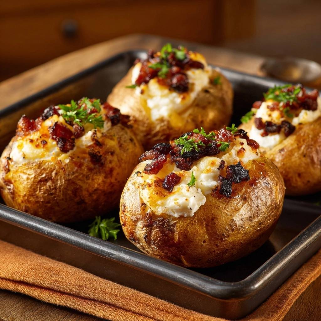 Beladene Ofenkartoffeln